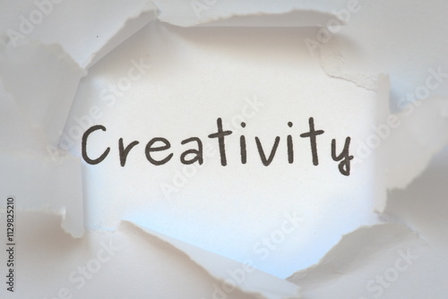 creativity word on paper