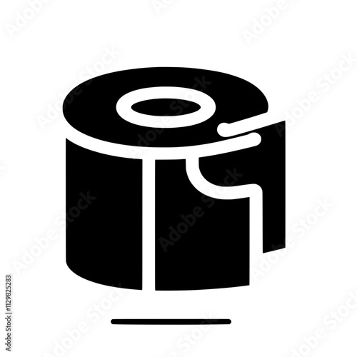 Toilet Paper Roll vector illustration isolated with bold, modern design, ideal for hygiene or household product branding
