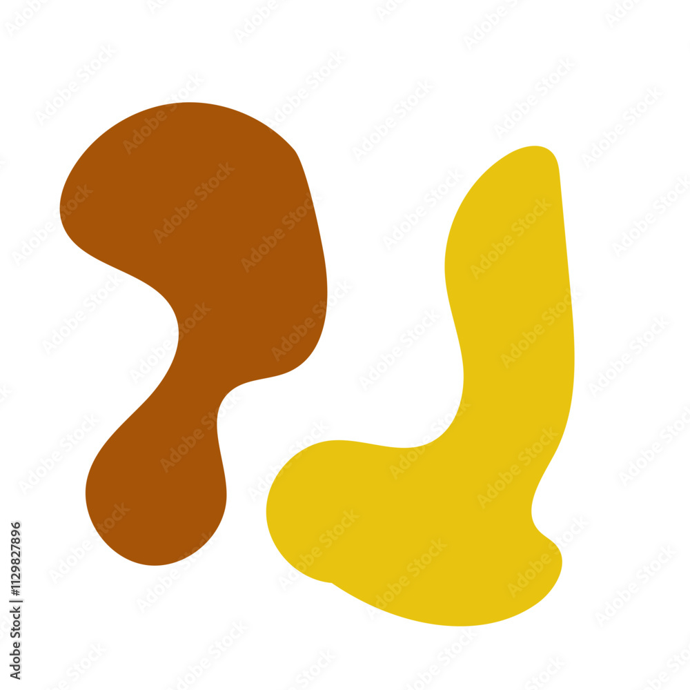 Brown yellow abstract shapes vectors decoration Brown yellow abstract shapes vectors decoration