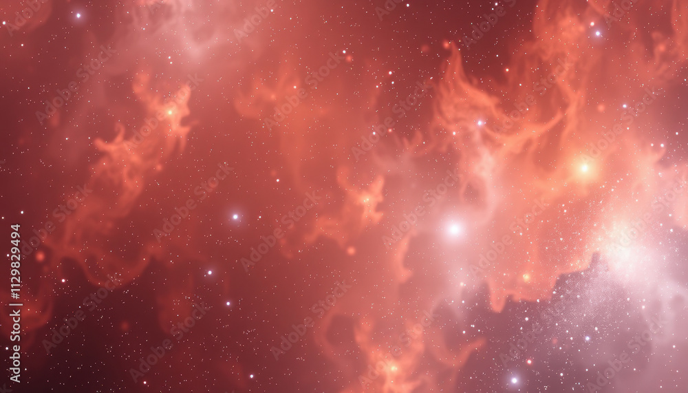 Red Nebula Cosmic Dust And Starscape Red Nebula Cosmic Dust And Starscape