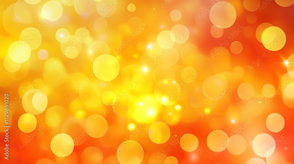 Abstract Background of Golden and Orange Blurred Circles and Glowing Lights Abstract Background of Golden and Orange Blurred Circles and Glowing Lights