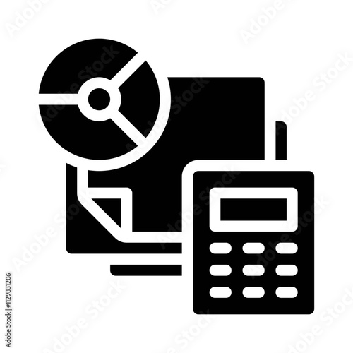 budgeting glyph icon