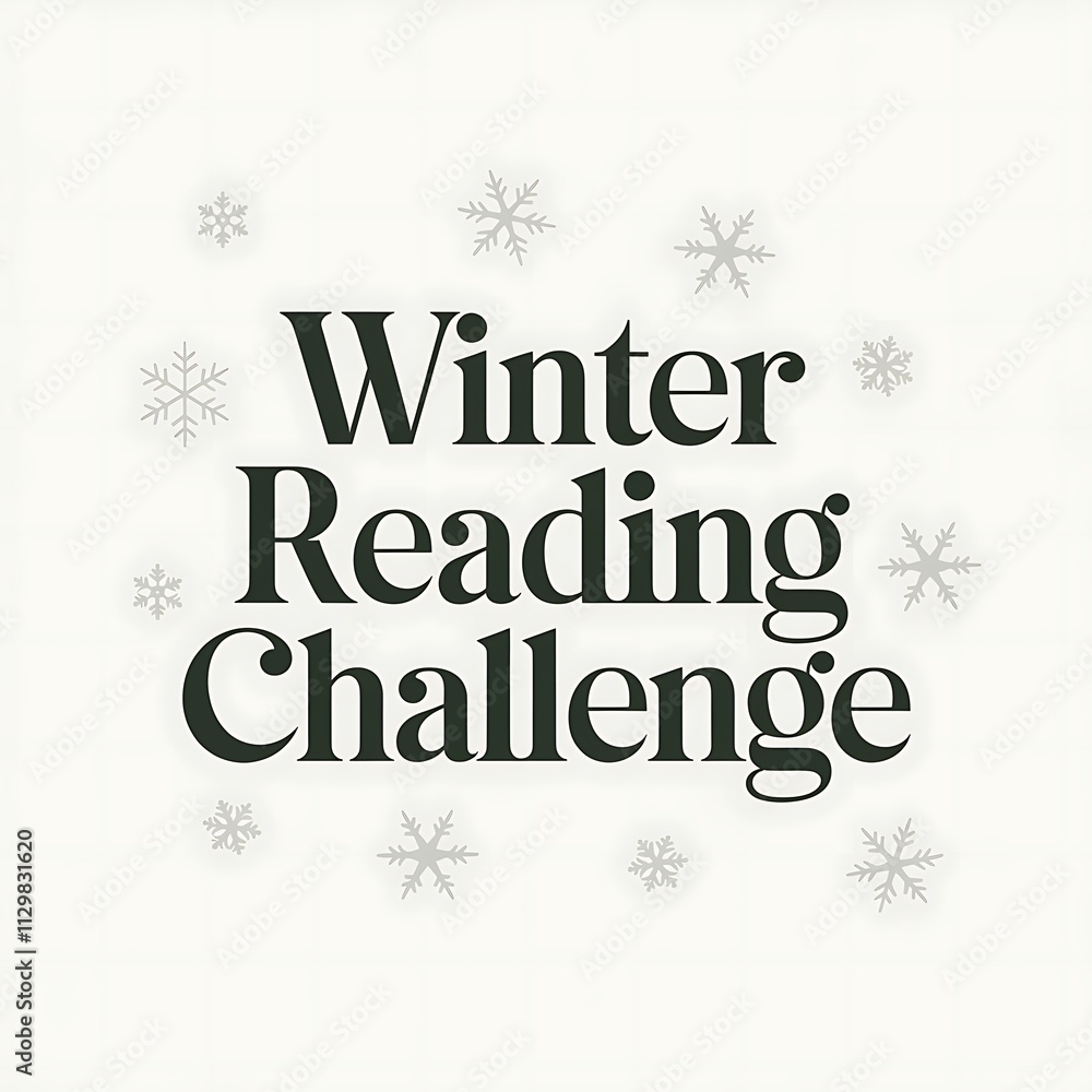 Winter Reading Challenge Announcement With Snowflakes Winter Reading Challenge Announcement With Snowflakes