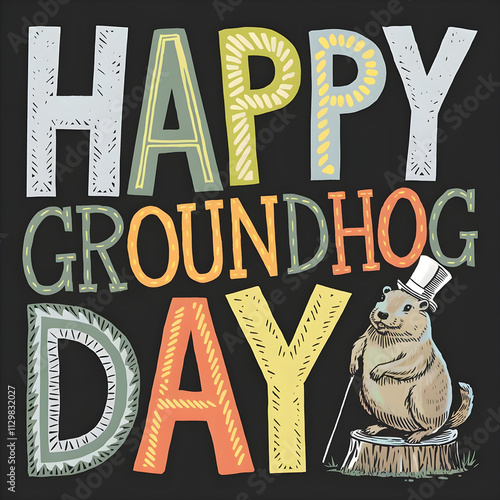  A colorful picture for Groundhog Day