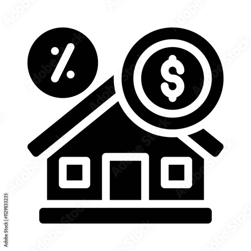 mortgage glyph icon