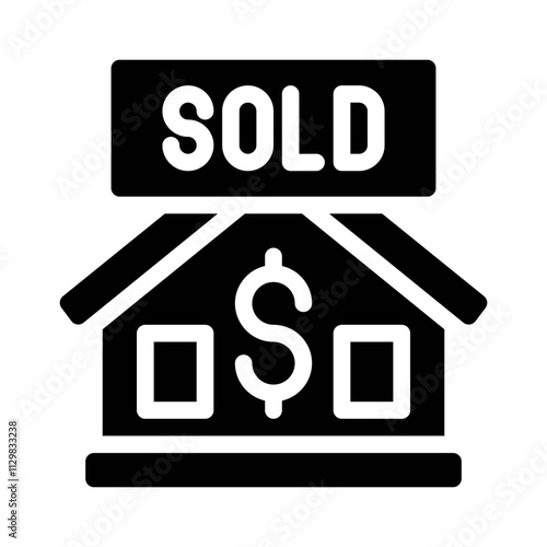 sold glyph icon