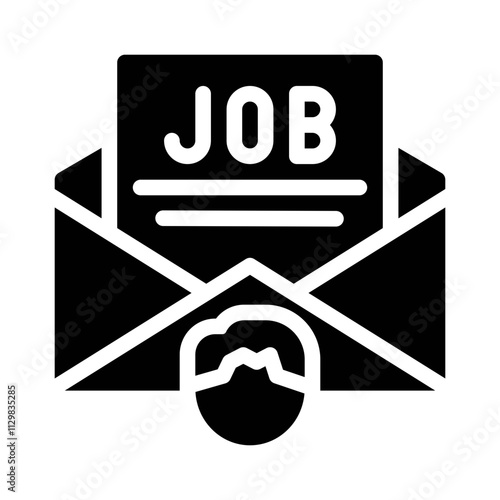 offer letter glyph icon