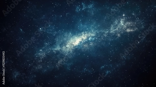 Panorama view of milky way galaxy with stars on night sky background, Milky way galaxy with stars and space dust universe, Universe filled with stars,