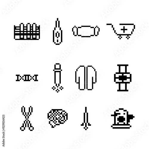 medical bundle set pixel art