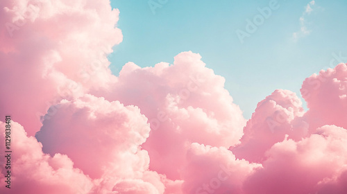 Romantic pink clouds fill the sky on Valentine's Day, creating a dreamy atmosphere for lovers