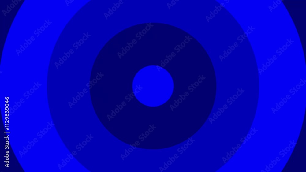Blue circles tunnel animation 4K. Blue colors circles round zoom loop background Blue circles tunnel animation 4K. Blue colors circles round zoom loop background