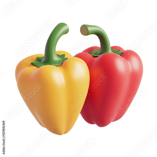 red and yellow peppers