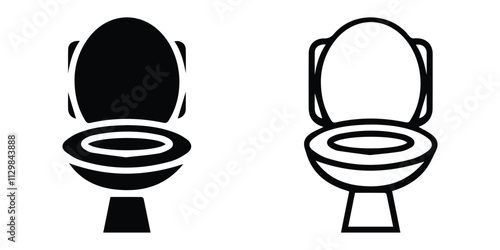Toilet Icon Collection. Vector toilet male or female Restroom For Urination. Vector Illustration.