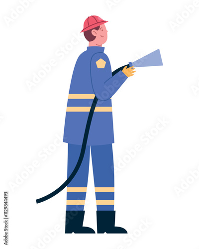 firefighter extinguishing fire