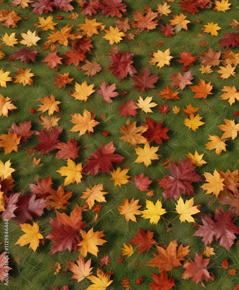A blanket of autumn colors including maple leaves on the grass, natural, foliage, autumn A blanket of autumn colors including maple leaves on the grass, natural, foliage, autumn