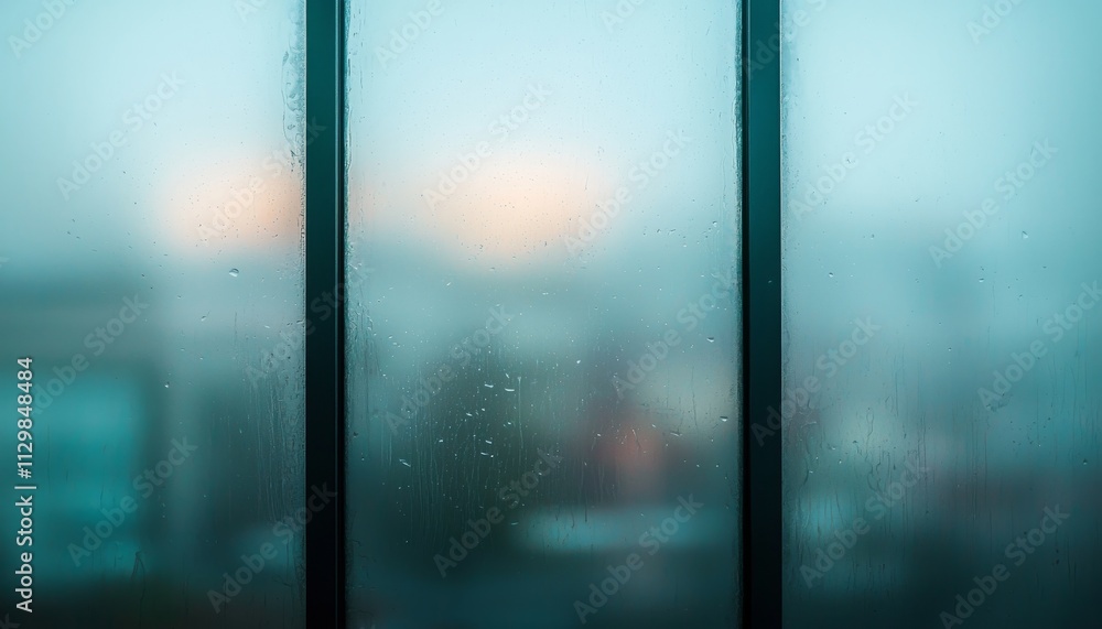 Naklejka premium As I gazed out of the glass window, my eyes were met with a mesmerizing scene