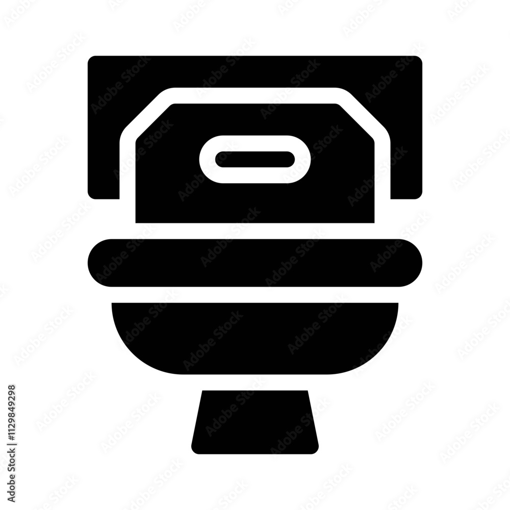 toilet seat glyph icon