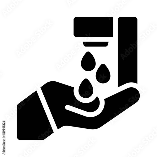 handwashing glyph icon