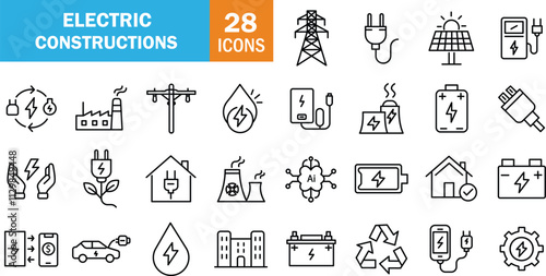 "Iconic Electric Construction Symbols"