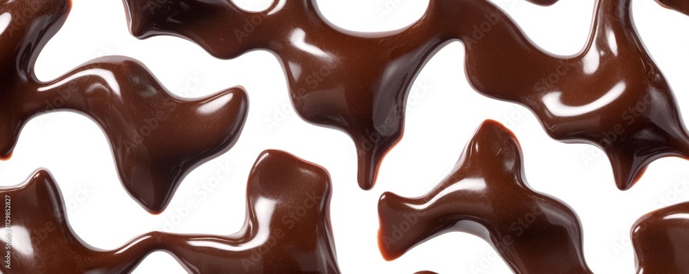 Snowy Chocolate Delight: Abstract Melting Snow Drips with Smooth Texture, Isolated on White Background Snowy Chocolate Delight: Abstract Melting Snow Drips with Smooth Texture, Isolated on White Background