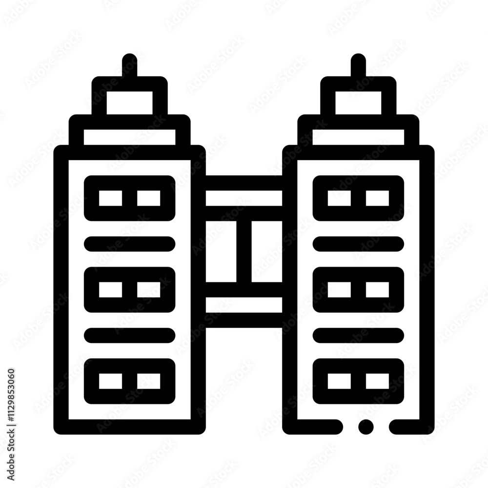 skyscraper line icon skyscraper line icon