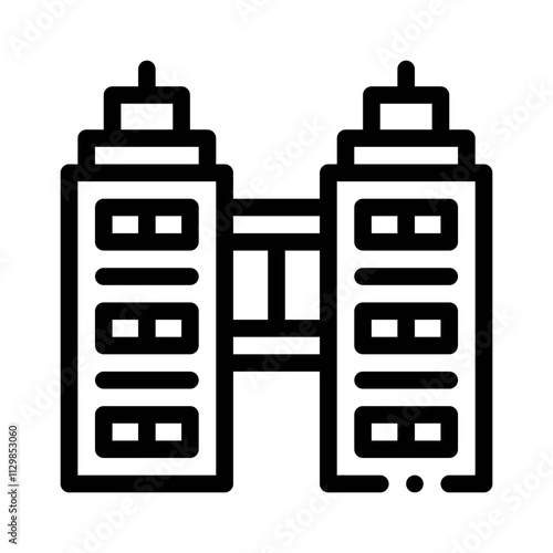 skyscraper line icon