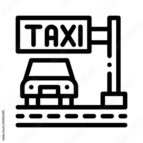 taxi line icon