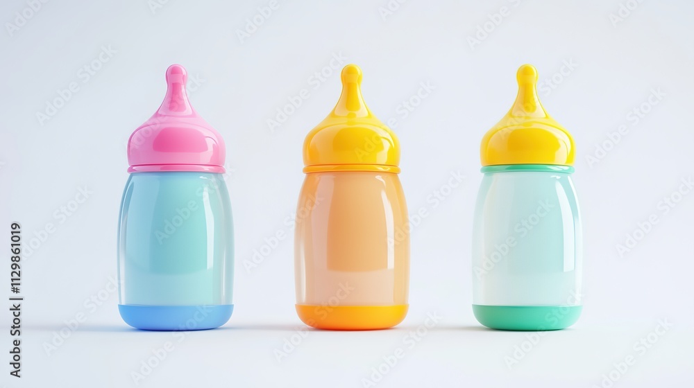 Simple baby bottle in a clean minimalist design on a white background, featuring soft curves and neutral tones, symbolizing infant care and nourishment. Simple baby bottle in a clean minimalist design on a white background, featuring soft curves and neutral tones, symbolizing infant care and nourishment.