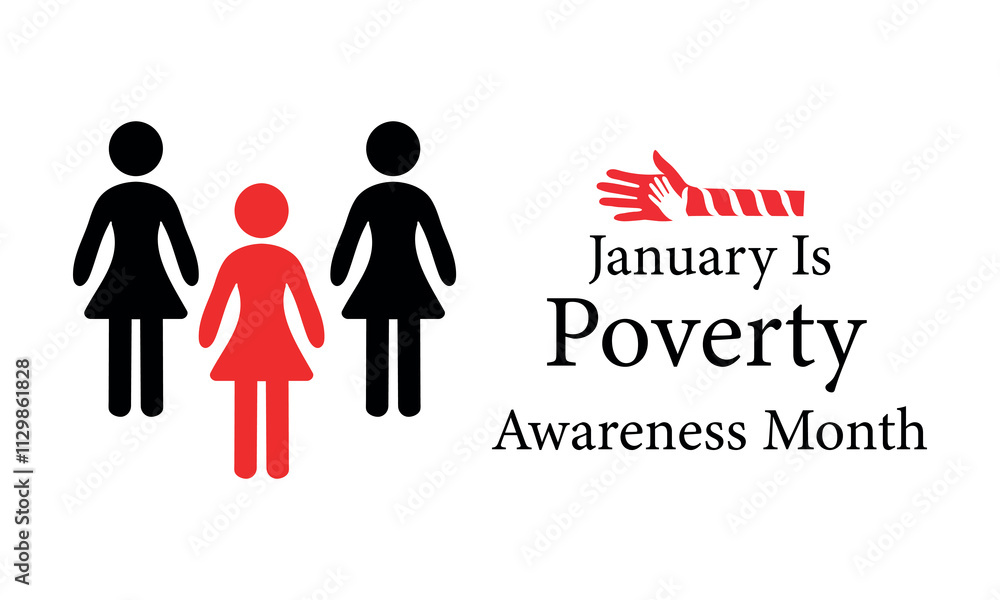 Vector On The Theme Of Poverty Awareness Month,,Observed Each Year During January Design Cards ,Or Design Poster, Vector On The Theme Of Poverty Awareness Month,,Observed Each Year During January Design Cards ,Or Design Poster,