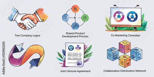 Business Collaboration Partnership Co Marketing Joint Venture Distribution Network