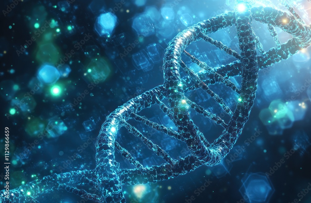 DNA Double Helix - 3D Rendering DNA Double Helix - 3D Rendering