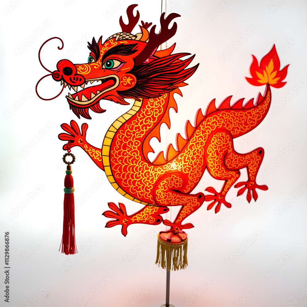 Vibrant red dragon lantern a symbol of strength and good fortune for celebratory occasions, digital art of mythical creature concept. Vibrant red dragon lantern a symbol of strength and good fortune for celebratory occasions, digital art of mythical creature concept.