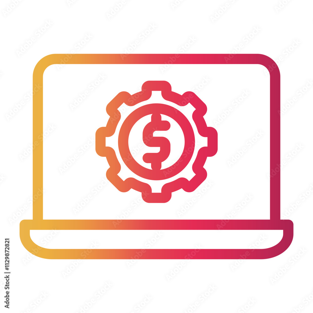 budget Line Gradient Icon