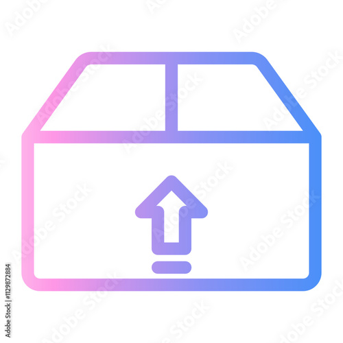cardboard Line Gradient Icon