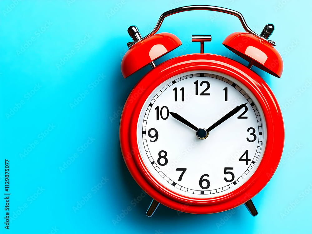 Red Alarm Clock 3D Illustration Red Alarm Clock 3D Illustration