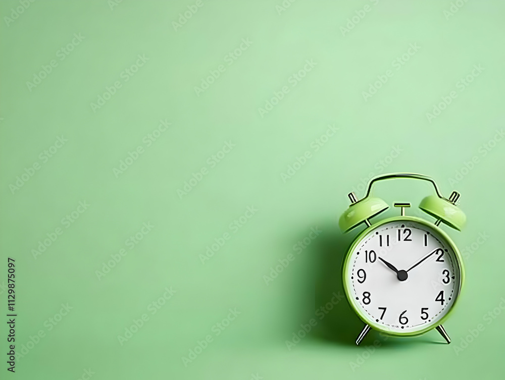 Green Alarm Clock Illustration Green Alarm Clock Illustration