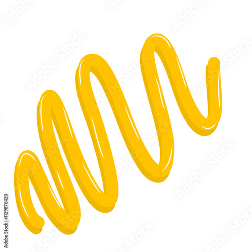 Drips of mayonnaise  cheese sauce or vanilla cream