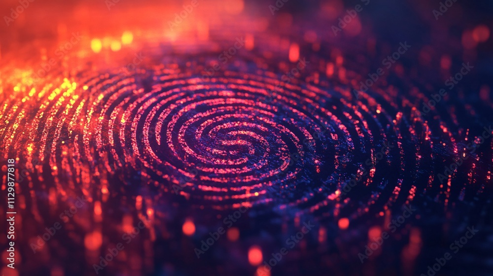 Fingerprint scan provides security access with biometrics identification. Biometric identity concept. Fingerprint scan provides security access with biometrics identification. Biometric identity concept.