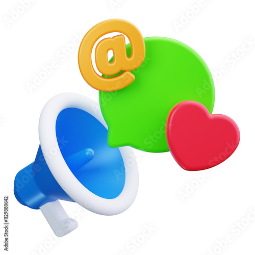 Social Media 3d Render Icons