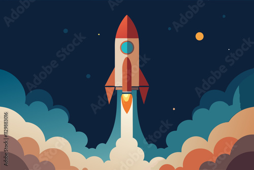 rocket on the moon