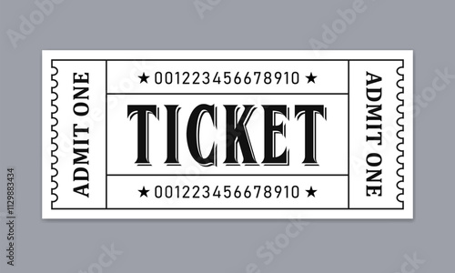 Vintage Admit One Ticket Ticket and Coupon Template
