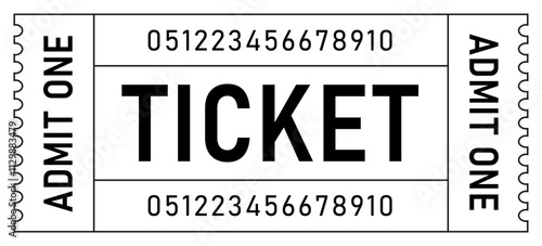 Retro Ticket Vector Design. Admit One