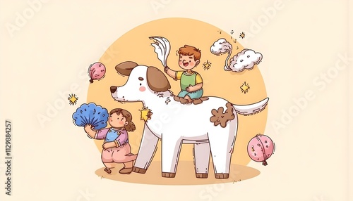 Wallpaper Mural children playing with toys Torontodigital.ca