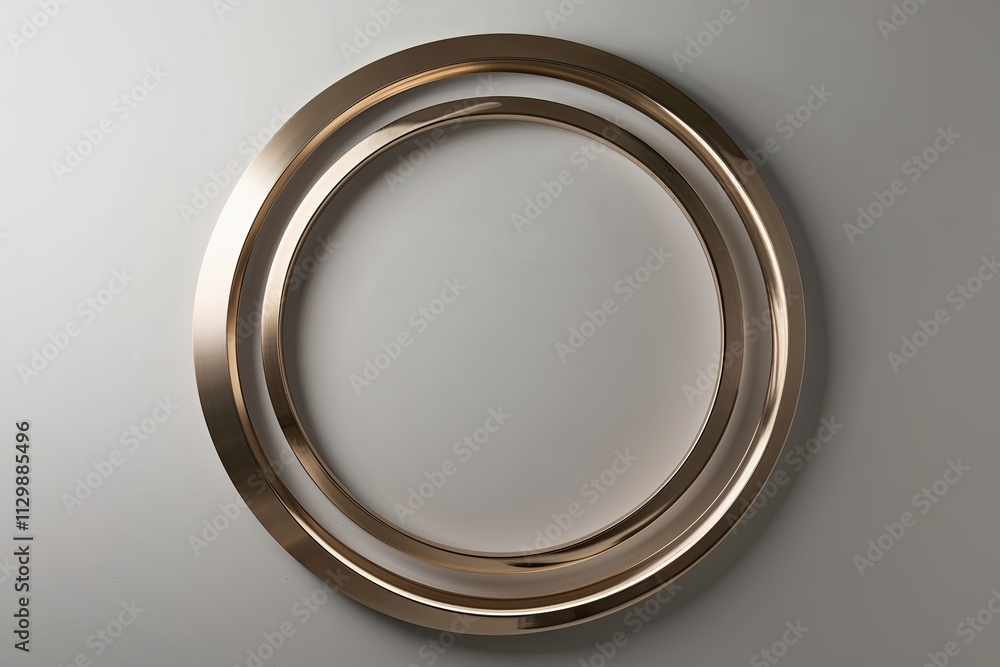 Elegant Circular 3D Metallic Design with Sophisticated Detailing Elegant Circular 3D Metallic Design with Sophisticated Detailing