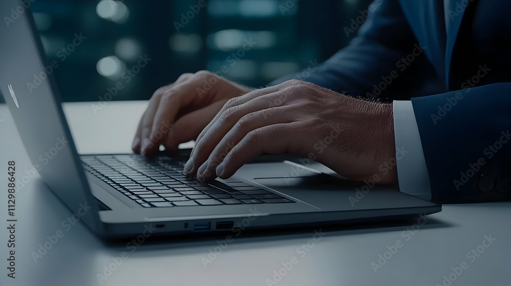 Laptop Typing Closeup Illustration Laptop Typing Closeup Illustration