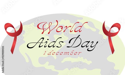 World aids day concept  illustration or background.