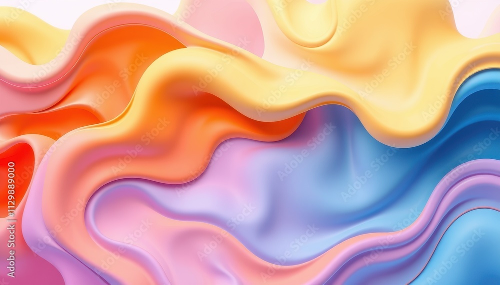 Abstract Pastel Waves Flowing Seamlessly Together Abstract Pastel Waves Flowing Seamlessly Together