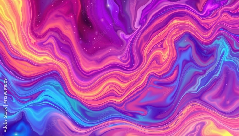 Obraz premium Abstract Colorful Swirling Paint Galaxy Design