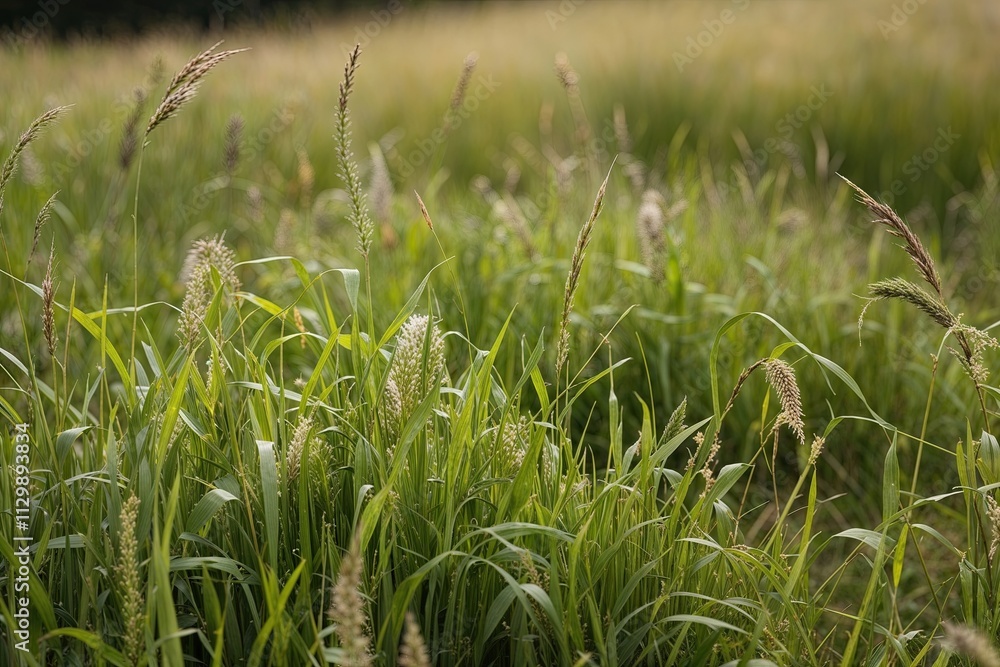 Fototapeta premium Beautiful Lush Grass Backgrounds for Nature Collages