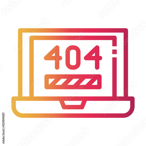 page not found Line Gradient Icon